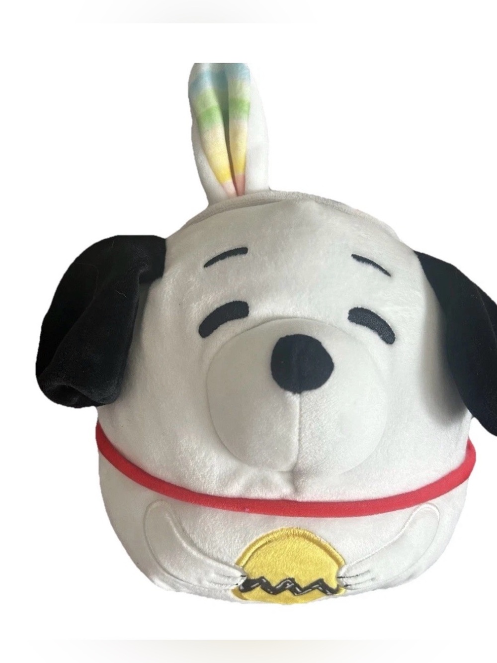 Snoopy Easter Squishmallow holding egg with bunny ears RARE egg color